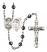 Saint Sebastian and Swimming Rosary with 6mm Hematite Beads