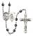 Guardian Angel and Soccer Rosary with 6mm Hematite Beads