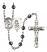 Guardian Angel and Tennis Rosary with 6mm Hematite Beads