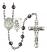 Guardian Angel and Dance Rosary with 6mm Hematite Beads