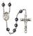 Saint Ann Engravable Rosary with Hematite Beads