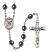 Saint Agatha Engravable Rosary with Hematite Beads