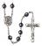 San Antonio Engravable Rosary with Hematite Beads