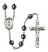 Saint Blaise Engravable Rosary with Hematite Beads