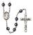 Saint Brendan the Navigator Engravable Rosary with Hematite Beads