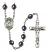 Saint Christopher Engravable Rosary with Hematite Beads