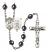 Saint Christopher and Air Force Rosary with Hematite Beads