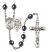 Saint Christopher and EMT Rosary with Hematite Beads