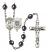 Saint Christopher and Coast Guard Rosary with Hematite Beads