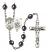 Saint Christopher and Marines Rosary with Hematite Beads