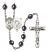 Saint Christopher and Paratrooper Rosary with Hematite Beads