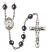 Saint Dorothy Engravable Rosary with Hematite Beads