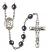 Saint Elizabeth of Hungary Engravable Rosary with Hematite Beads