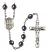 Saint George Engravable Rosary with Hematite Beads