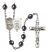 Saint George and Air Force Rosary with Hematite Beads