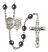 Saint George and EMT Rosary with Hematite Beads