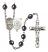 Saint George and Army Rosary with Hematite Beads