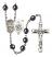 Saint George and Marines Rosary with Hematite Beads