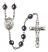 Saint Gerard Majella Engravable Rosary with Hematite Beads