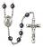 Saint Henry II Engravable Rosary with Hematite Beads