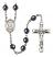 Saint John Bosco Engravable Rosary with Hematite Beads