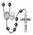 Saint Joseph of Cupertino Rosary with Hematite Beads