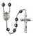 Saint Lazarus Engravable Rosary with Hematite Beads