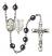 Saint Luke the Apostle and Doctor Rosary with Hematite Beads