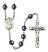 Saint Matthew the Apostle Engravable Rosary with Hematite Beads