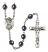 Saint Michael the Archangel Engravable Rosary with Hematite Beads