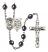 Saint Michael and EMT Rosary with Hematite Beads