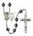 Saint Michael and Nat'l Guard Rosary with Hematite Beads