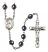 Saint Monica Engravable Rosary with Hematite Beads