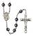 Saint Raymond Nonnatus Engravable Rosary with Hematite Beads