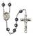 Saint Rose of Lima Engravable Rosary with Hematite Beads