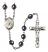 Saint Robert Bellarmine Engravable Rosary with Hematite Beads