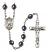 Saint Sarah Engravable Rosary with Hematite Beads