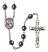 Santa Teresita Engravable Rosary with Hematite Beads