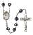 Saint Juan Diego Engravable Rosary with Hematite Beads