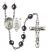 Guardian Angel and Air Force Rosary with Hematite Beads