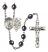 Guardian Angel and EMT Rosary with Hematite Beads