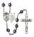 Guardian Angel and Army Rosary with Hematite Beads