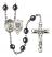 Guardian Angel and Coast Guard Rosary with Hematite Beads