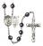 Guardian Angel and Nat'l Guard Rosary with Hematite Beads