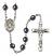 Saint Ursula Engravable Rosary with Hematite Beads