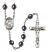 Saint Agnes of Rome Engravable Rosary with Hematite Beads