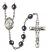 Saint Gemma Galgani Engravable Rosary with Hematite Beads