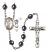 Saint Christopher and Volleyball Rosary with Hematite Beads