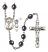 Saint Christopher and Cheerleading Rosary with Hematite Beads