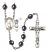 Saint Christopher and Gymnastics Rosary with Hematite Beads